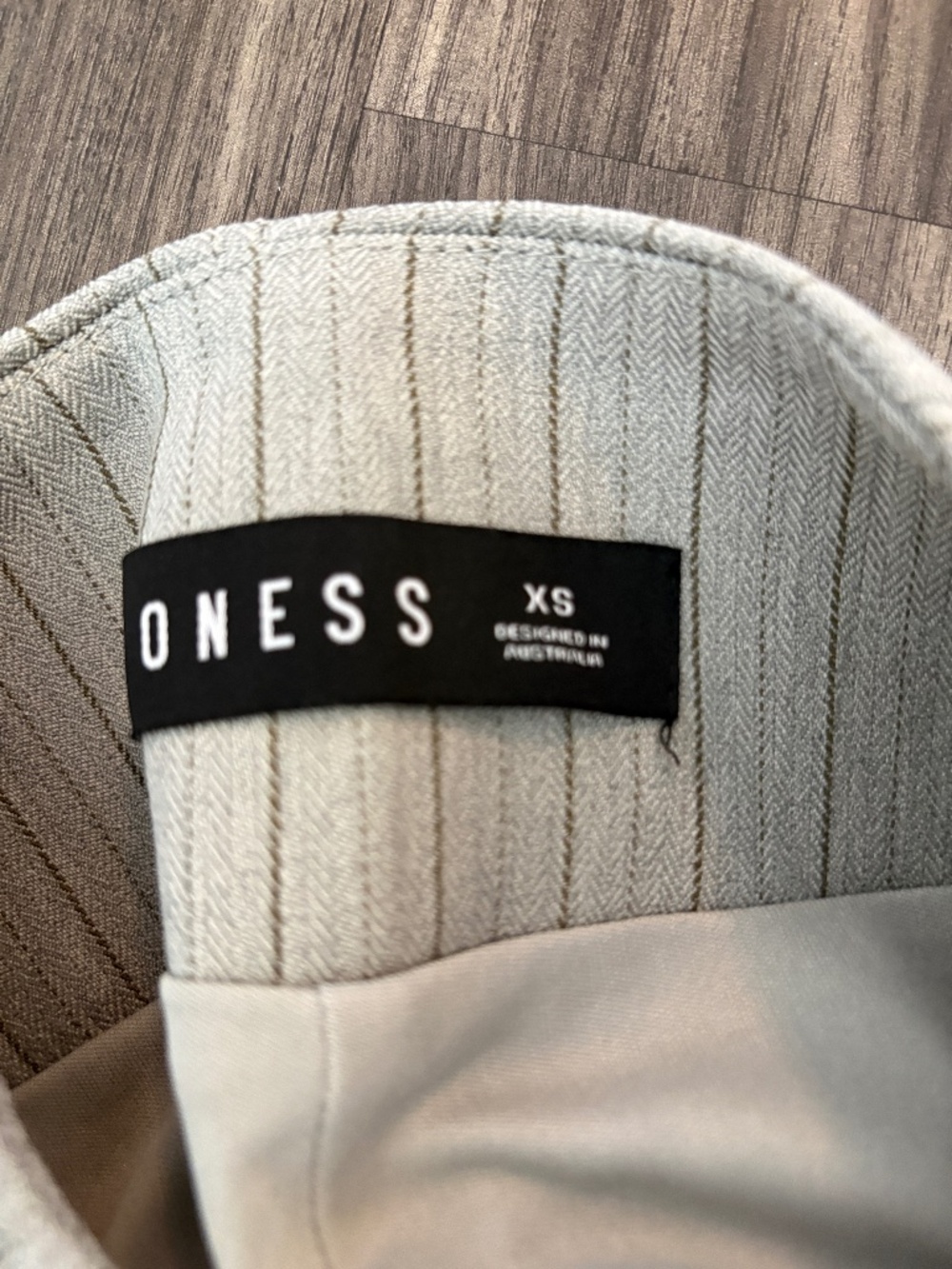 Lioness Chloe Shorts ASH STRIPE Grey Pinstripe Mini Micro Short - Picture 6 of 14